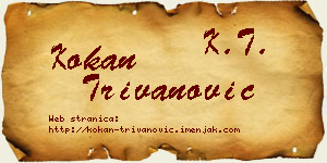 Kokan Trivanović vizit kartica